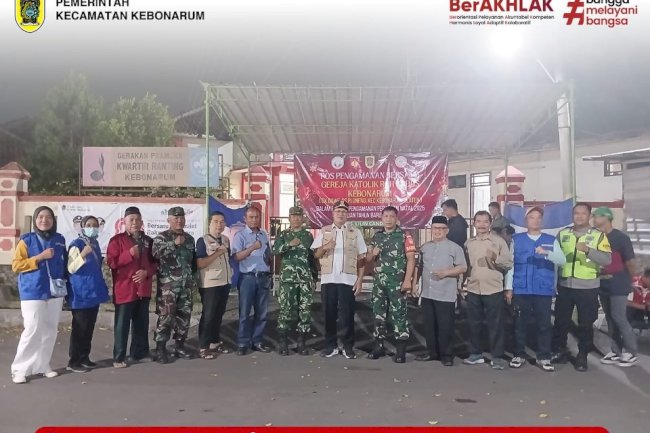 Pastikan Keamanan Malam Natal, Pemerintah Kecamatan Kebonarum dan FKUB Pantau Gereja-Gereja Lokal
