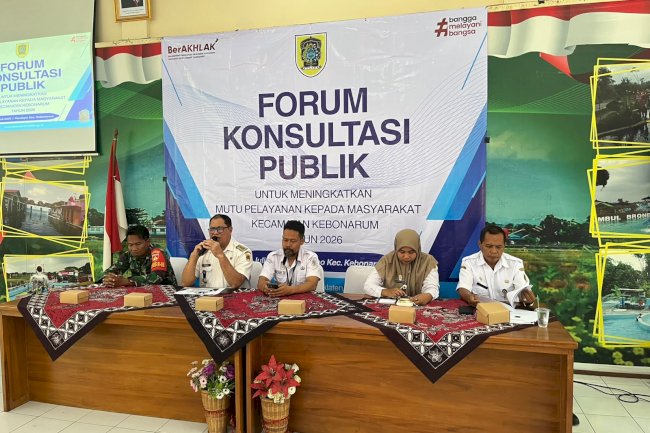 FORUM KONSULTASI PUBLIK KECAMATAN KEBONARUM WUJUDKAN PELAYANAN PUBLIK YANG BERKUALITAS DAN RESPONSIF