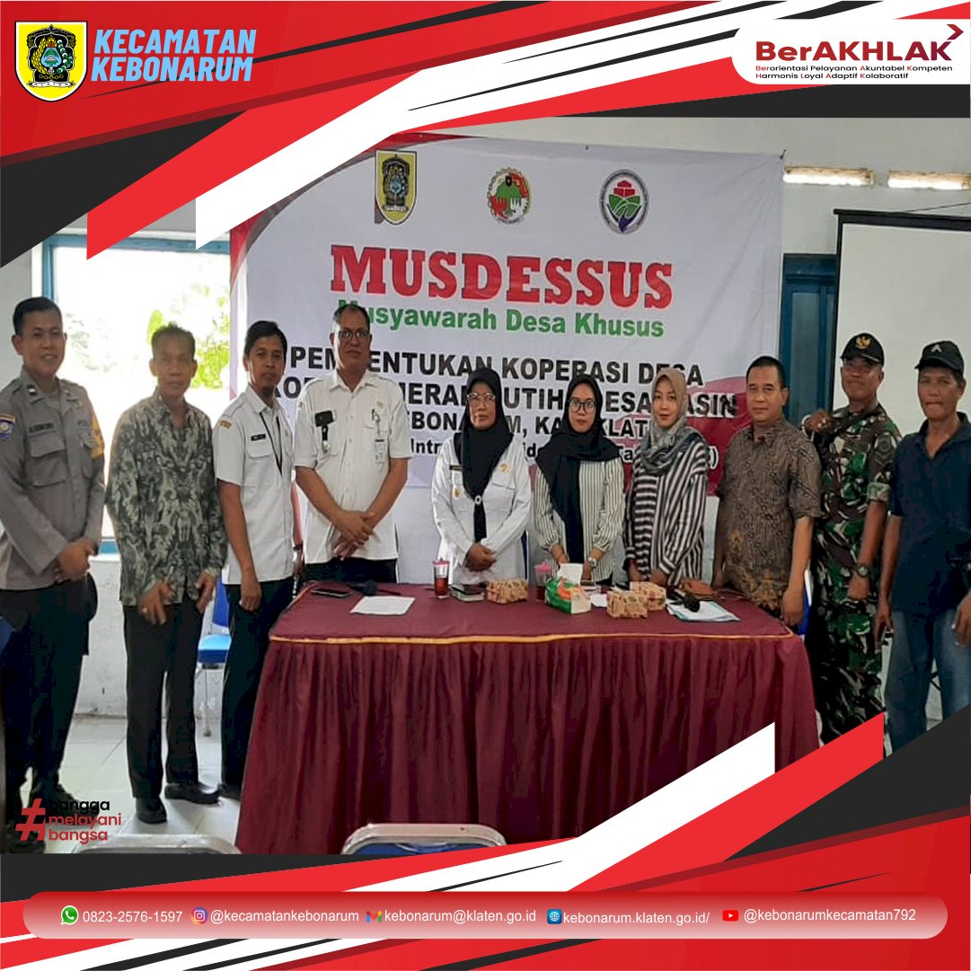 Gebyar Musyawarah Desa Khusus di Kebonarum: Tujuh Desa Sepakat Bentuk Koperasi Desa Merah Putih