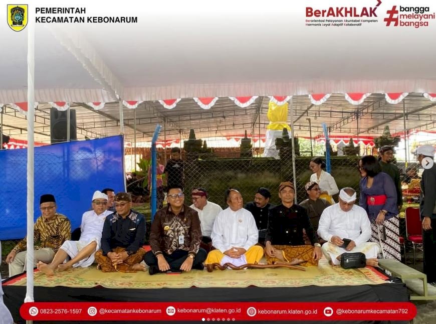 Jaga Harmonisasi dan Tradisi, Bupati Klaten Hadiri Prosesi Suci Melasti di Kebonarum