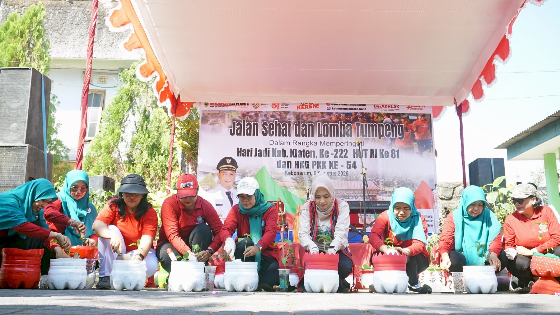 Semarak Peringatan Hari Jadi Klaten ke-222, HUT RI ke-81, dan HKG PKK ke-54 di Kebonarum
